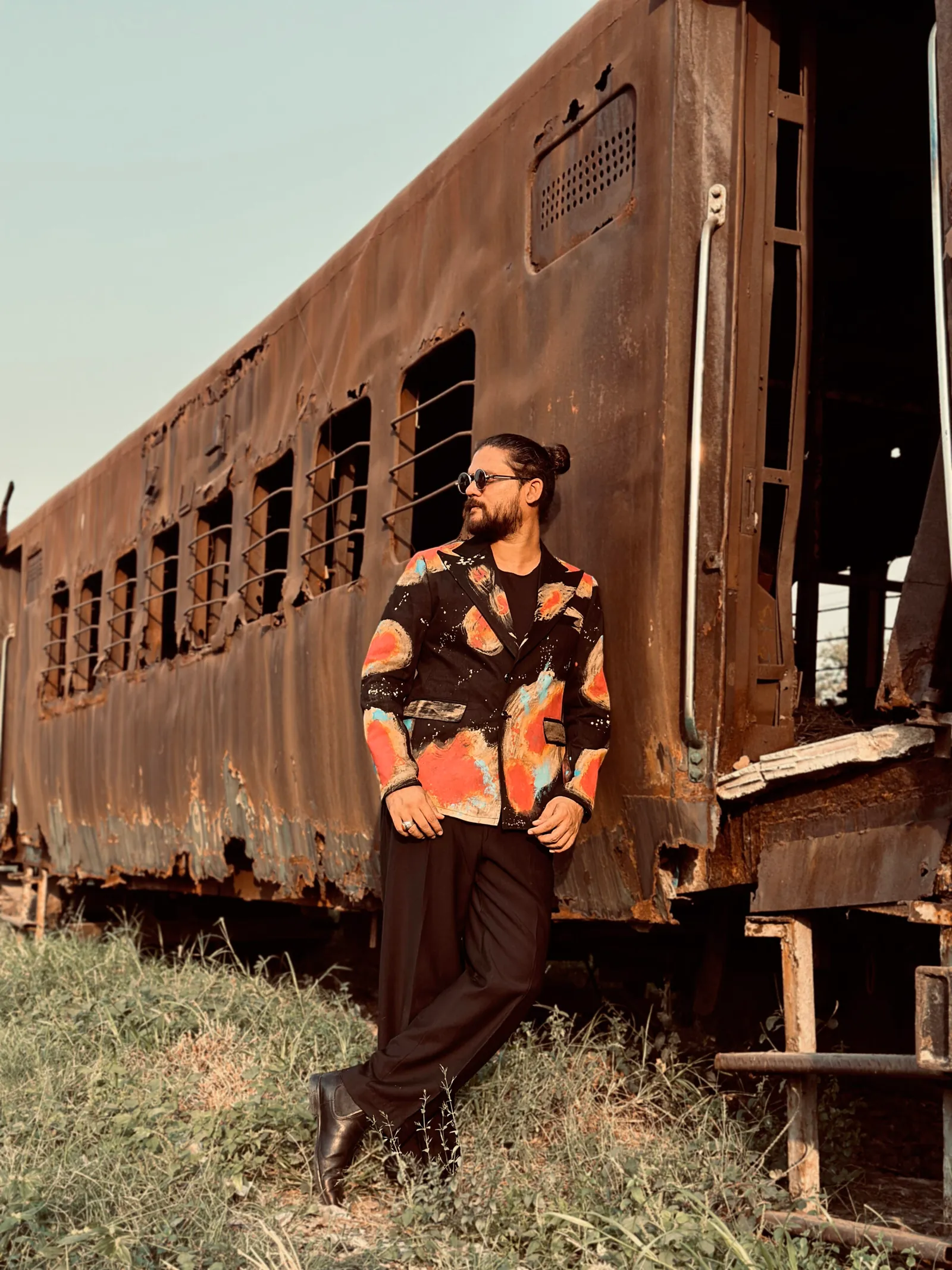 Abstract Paint Splatter Artist Blazer 4