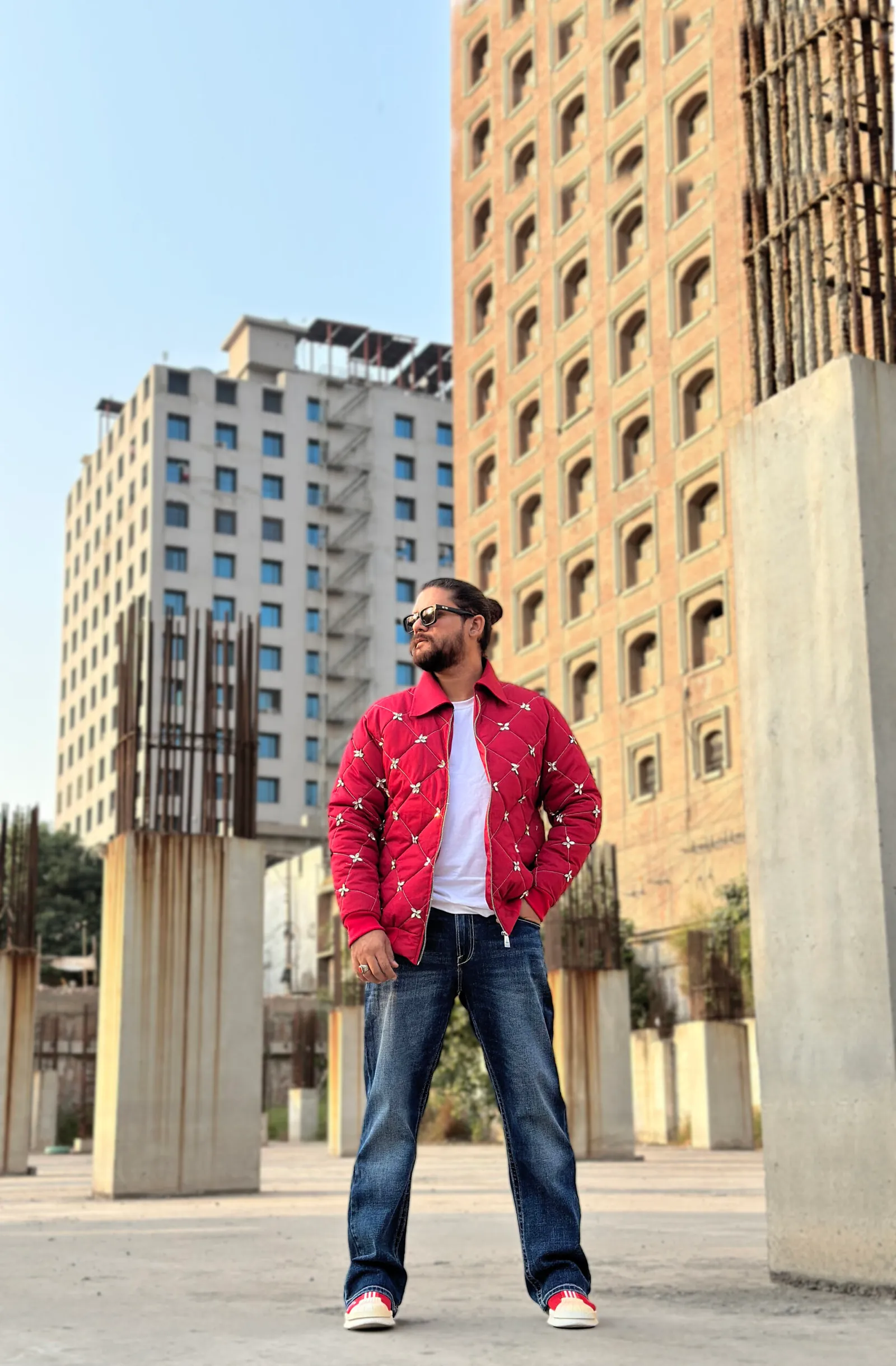 Diamond Quilted Crystal Bomber Jacket 4