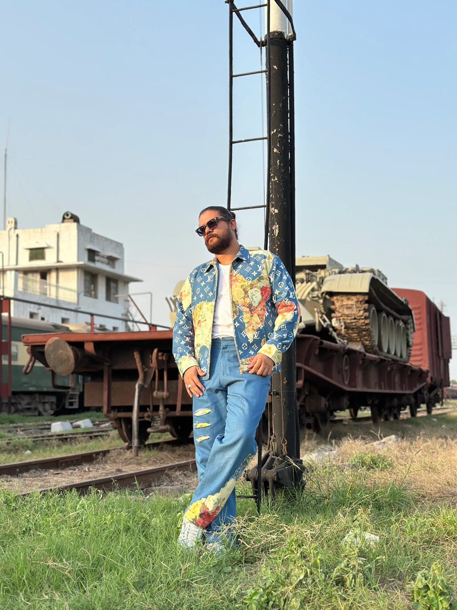 Floral Monogram Patchwork Denim Set 2