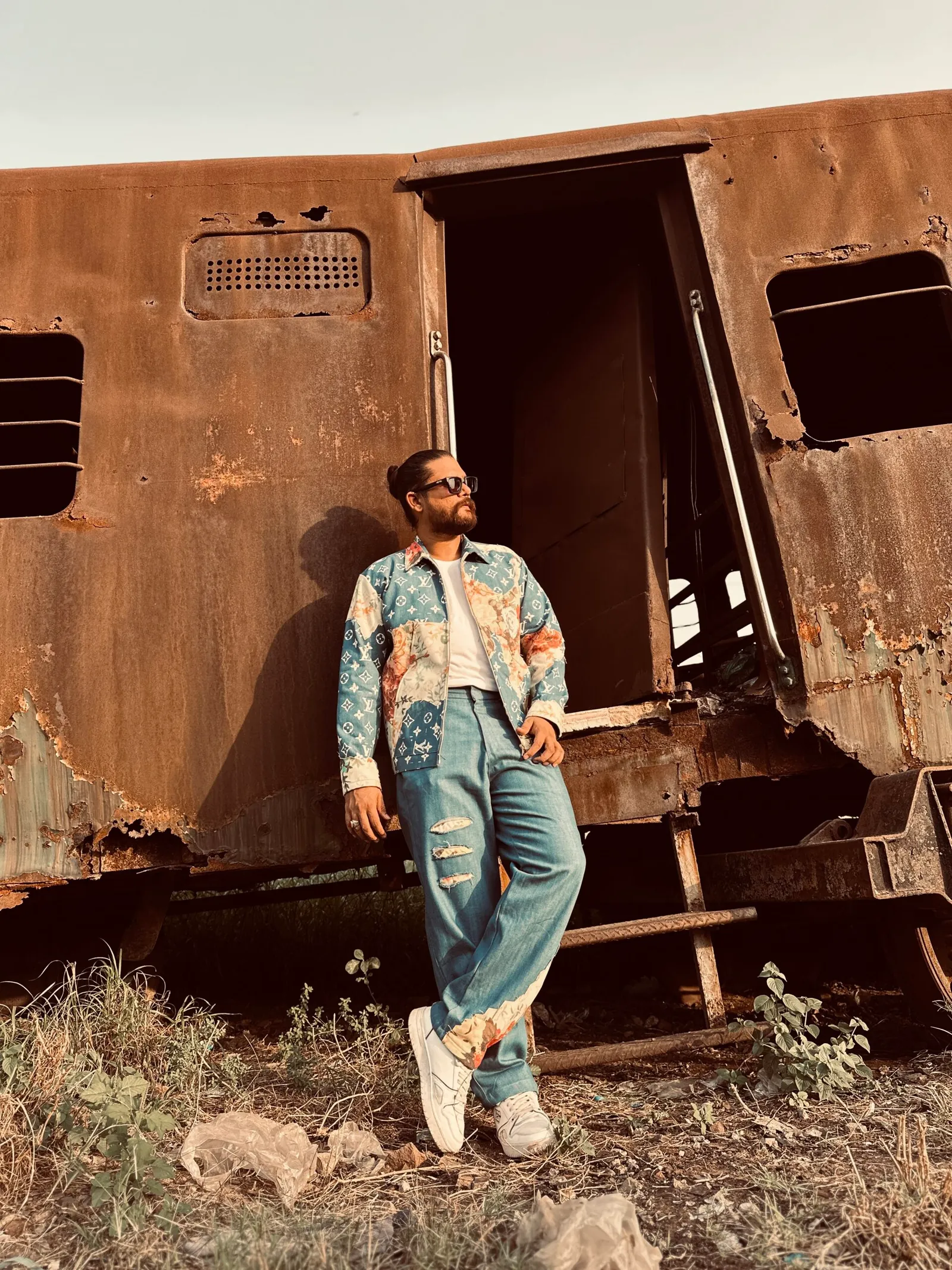 Floral Monogram Patchwork Denim Set 3